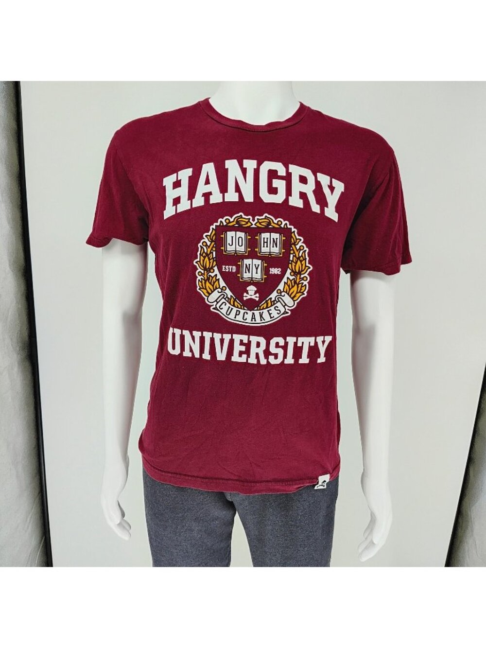 RARE Out of Print Johnny Cupcakes "Hangry University ESTD 1982" T-Shirt (Medium)